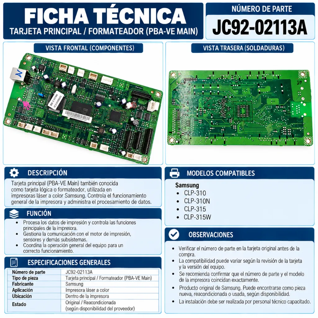 Ficha Técnica de Tarjeta Principal Samsung.webp