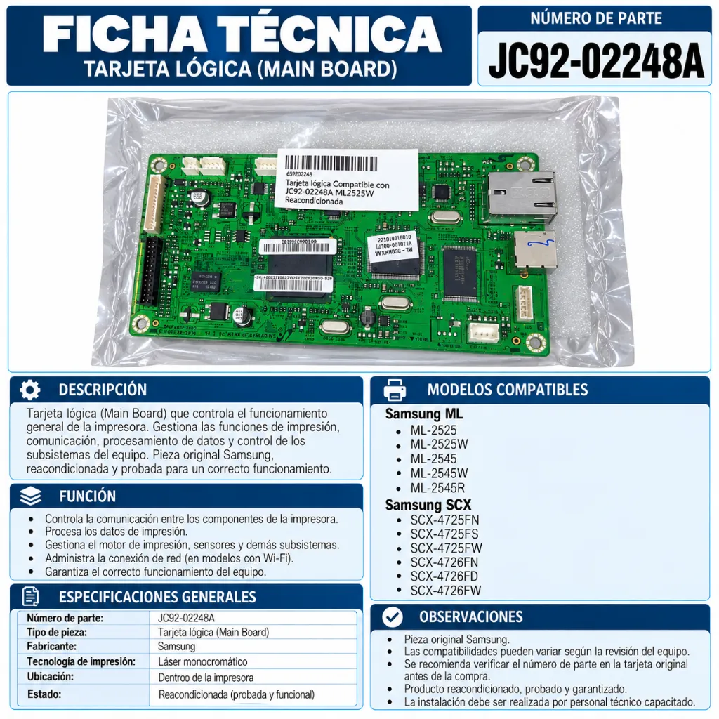 Ficha técnica de tarjeta lógica Samsung.webp