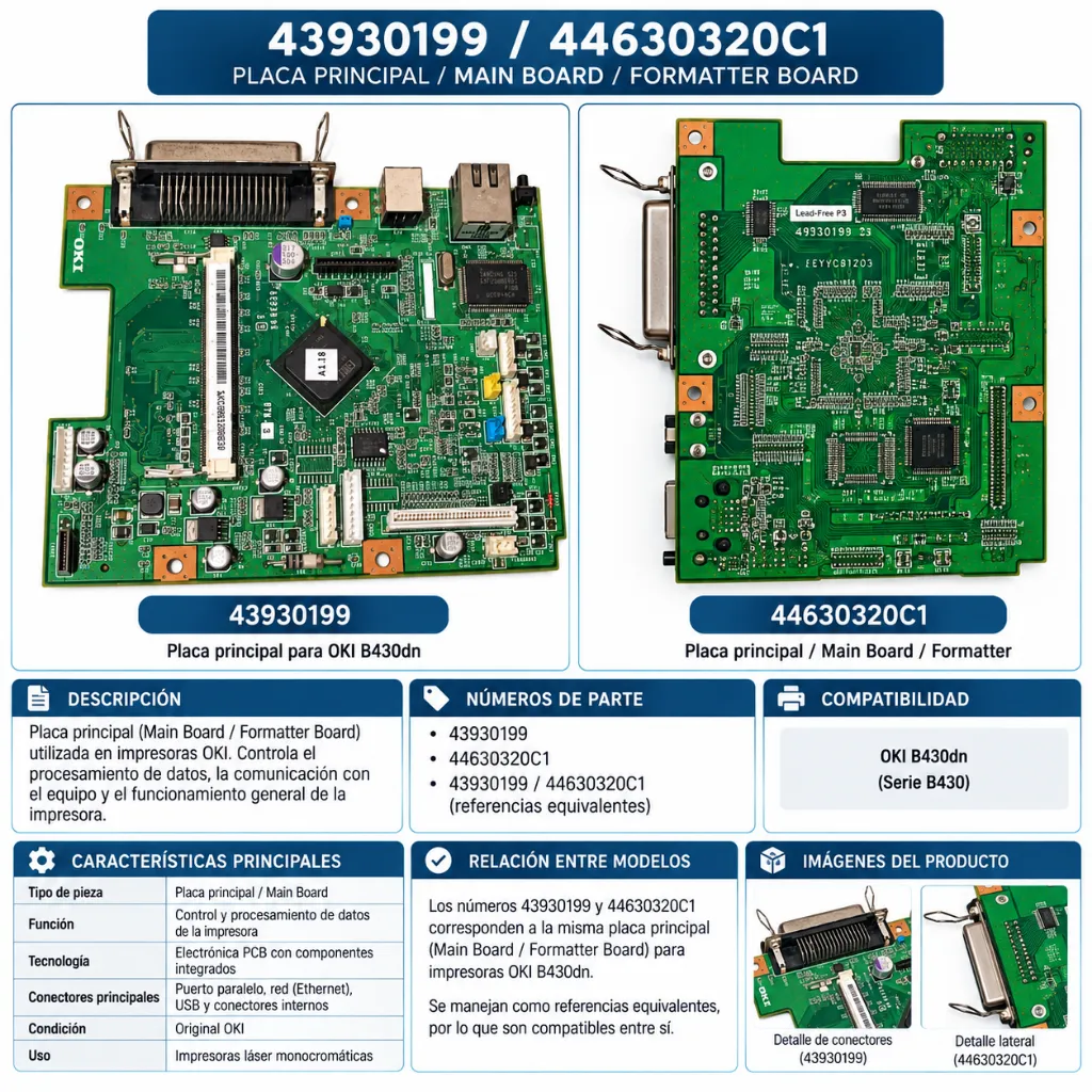 Ficha técnica de placas principales OKI B430dn.webp