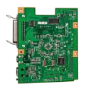 Placa PCB verde con conector metálico.webp