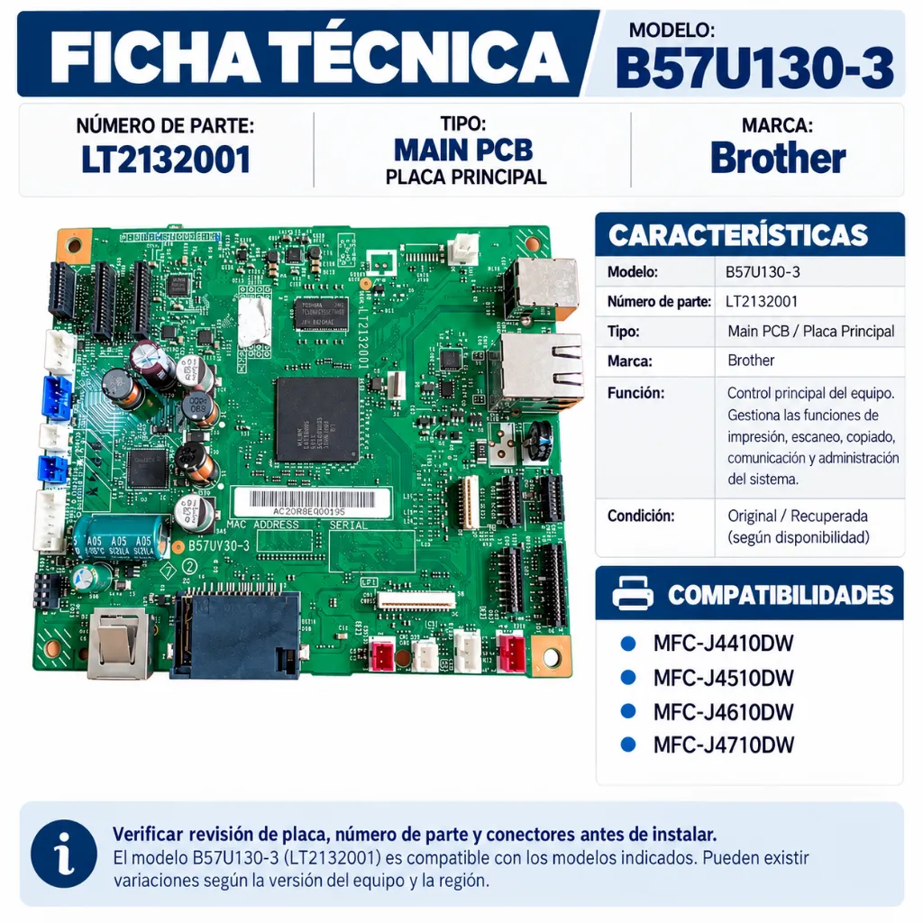 Ficha técnica de placa principal Brother.webp