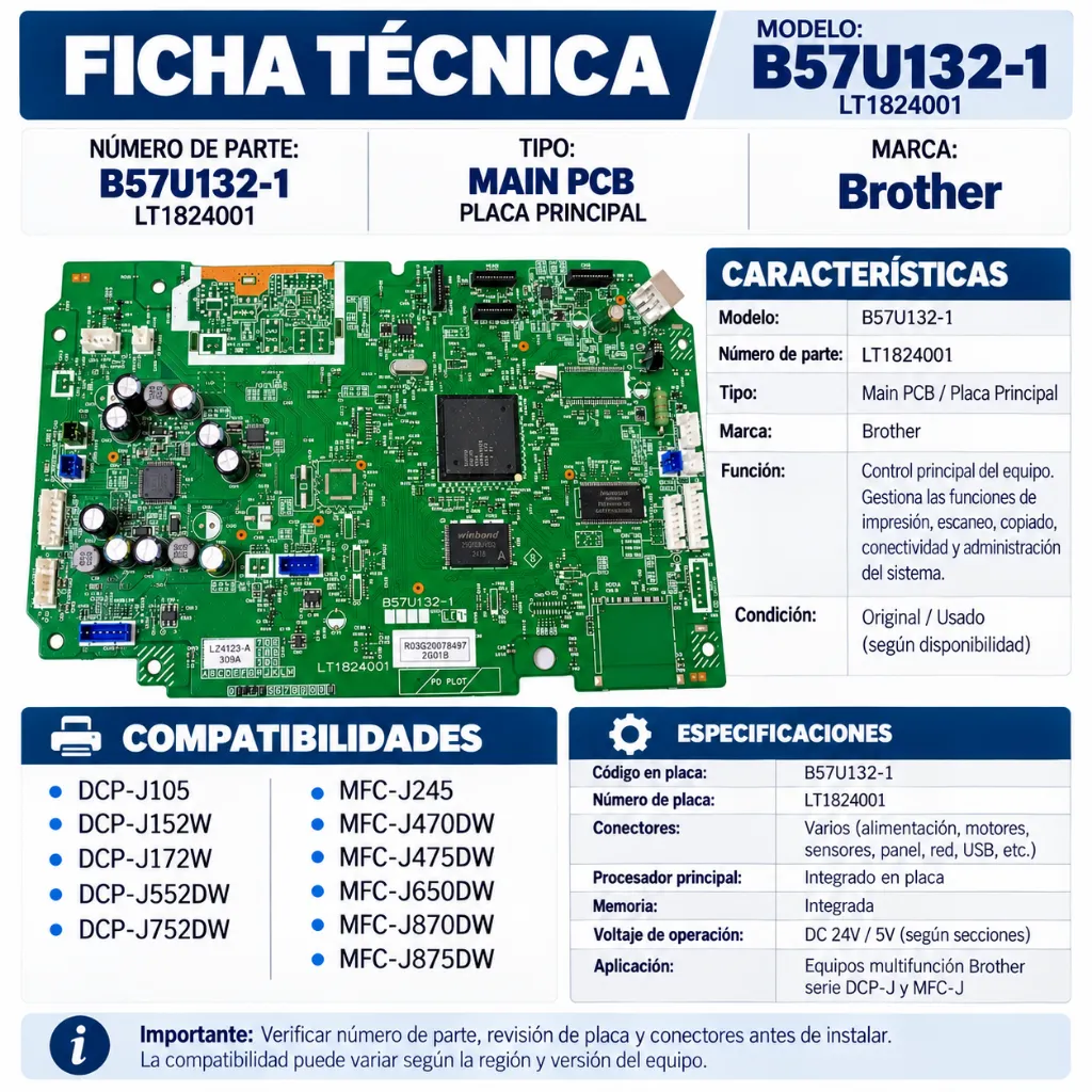 Ficha técnica PCB Brother B57U132-1.webp