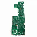 Placa base verde con conectores y circuitos.webp