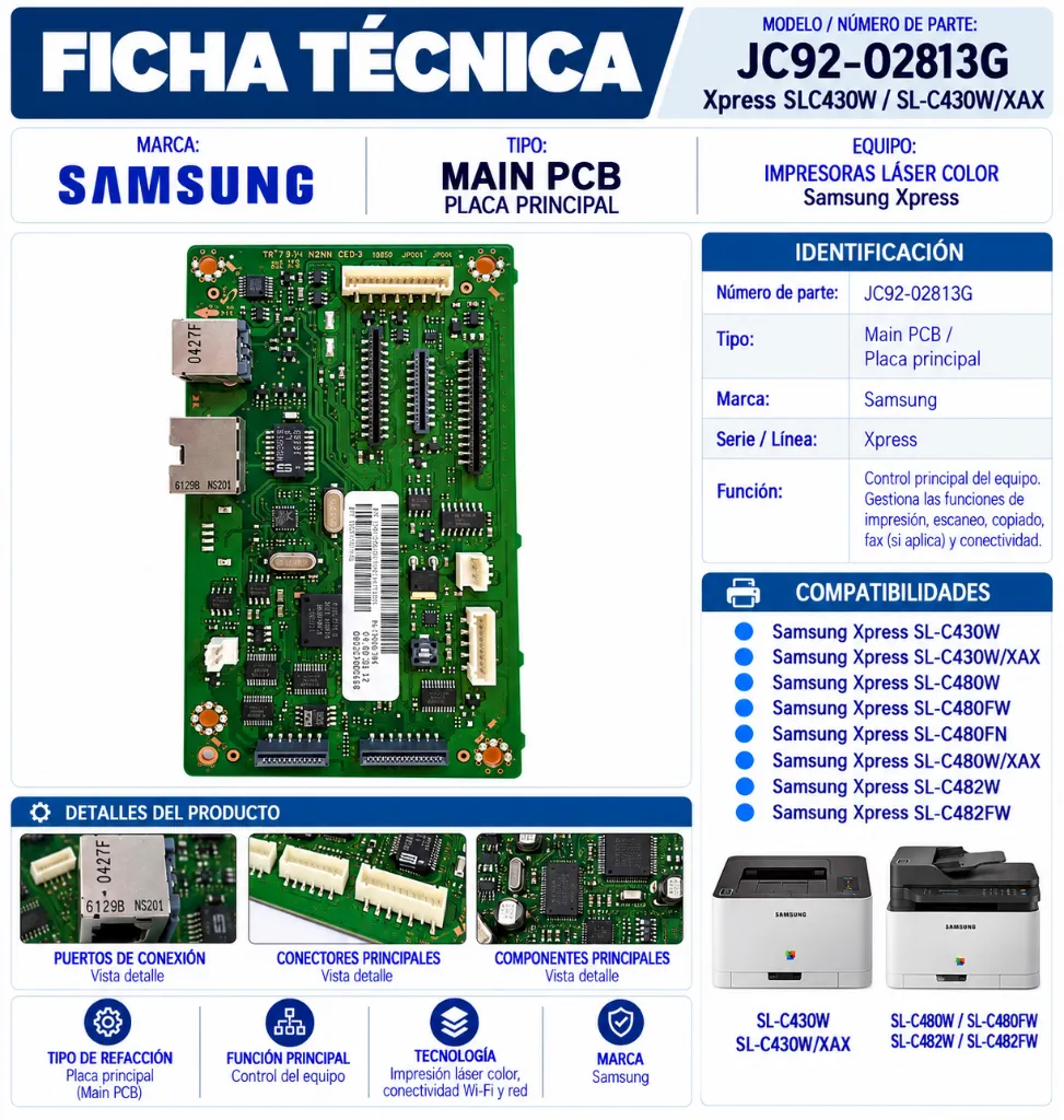 Ficha técnica de placa Samsung Xpress.webp