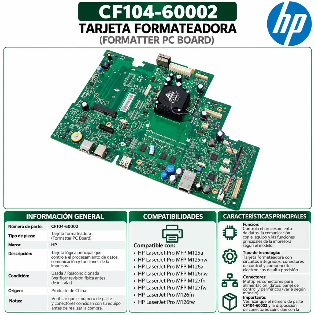 Ficha técnica tarjeta formateadora HP CF104-60002.webp