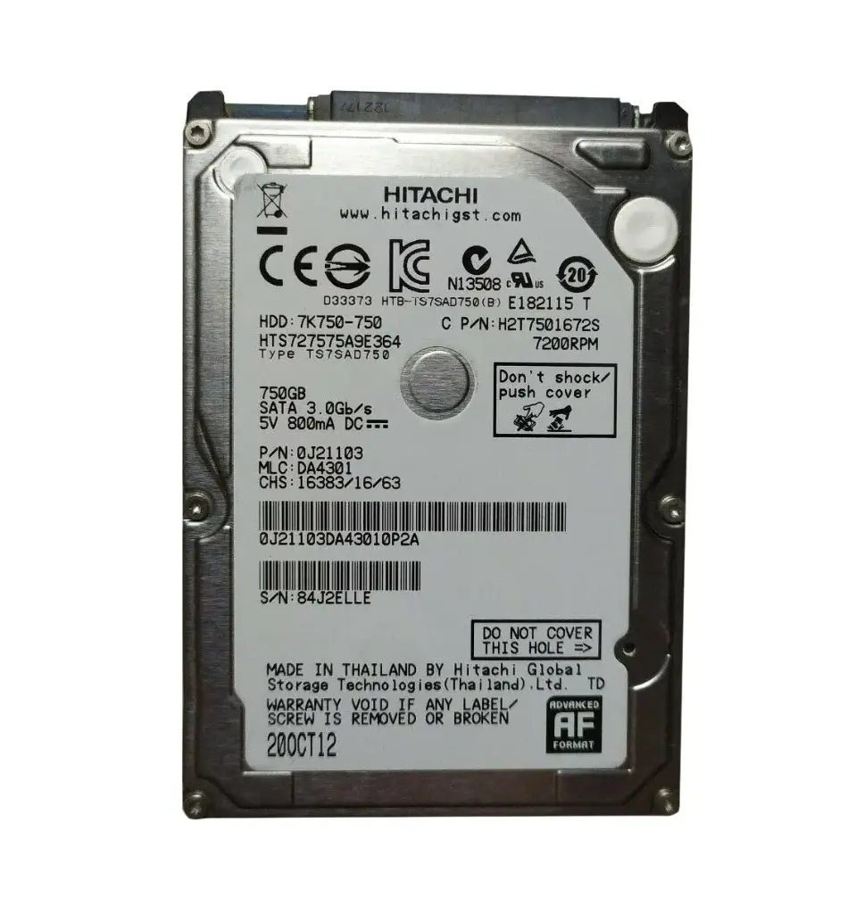 3Pack - Disco Duro HDD Toshiba / Hitachi 750gb Reacondicionado