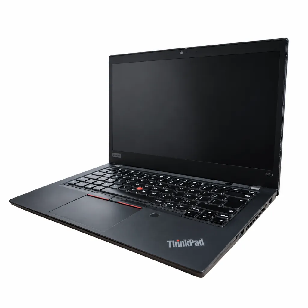 Laptop Lenovo ThinkPad T490 sobre fondo blanco.webp