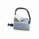 Actuador metálico con conector y cables.webp