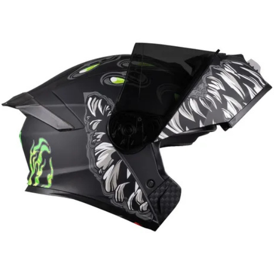 KOV CASCO THUNDER TOXIC NEGRO MATE XL