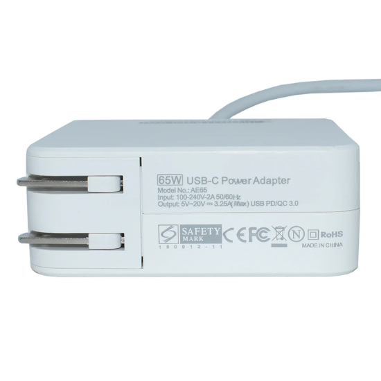 Cargador para laptop 65w 20v/3.25A Tipo C 