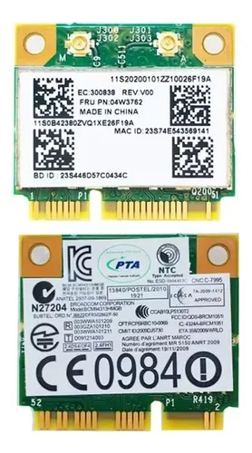 Tarjeta Wifi 802.11bgn Adapter Wlan Card For Lenovo 04w3762