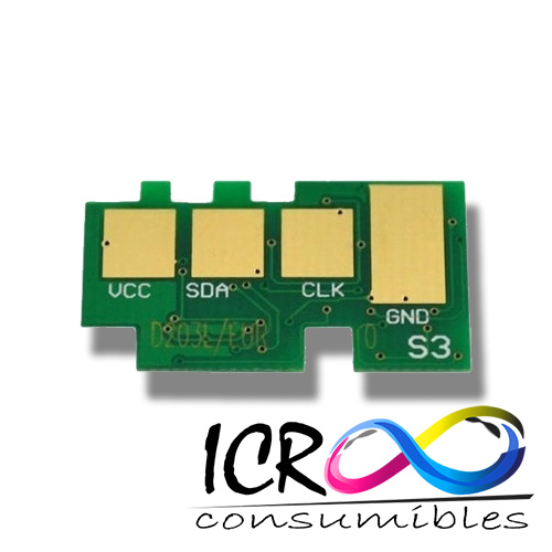 Chip Toner Bk para Sam MLT D203U ProXpress SL M3820 4020 M3870 4070 4072 15K