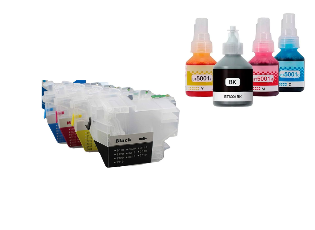 Juego Cart Rellenables para Bro Corto Con Chip LC3017 LC3019 J5330 J6530DW J6730DW J6930DW