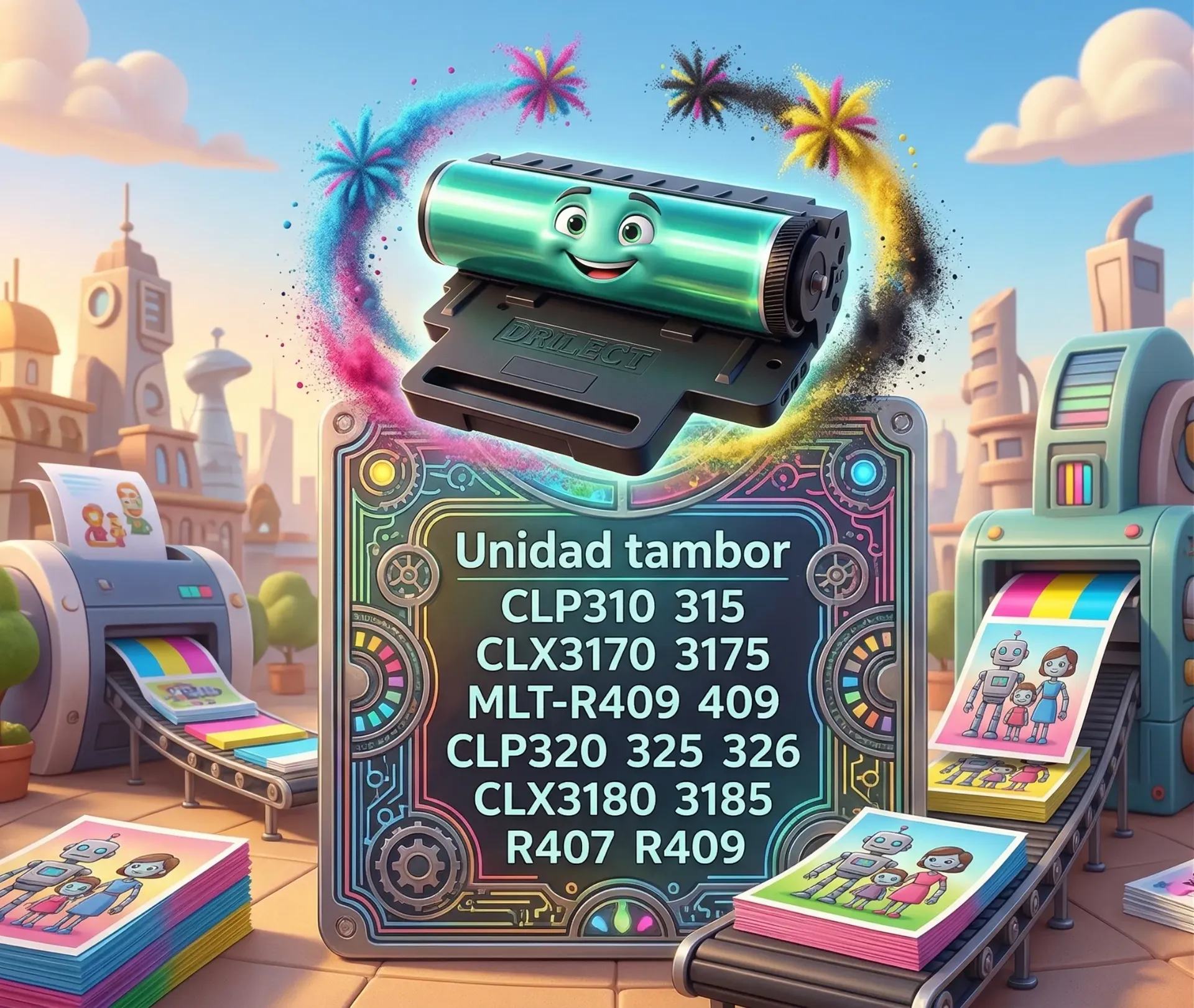 Unidad Drum compatible con Sam R409 clp315 clp310  CLX3170 clx3175 MLT-R409 R407 CLP320 clp325 clp 326 CLX3180 3185 R407 R409