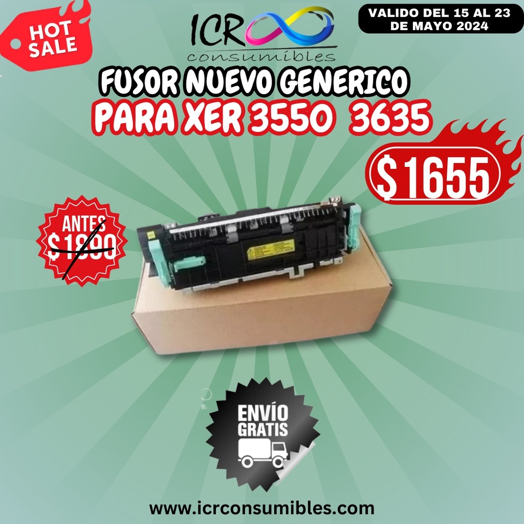 Fusor Gen para Xer 3550 3635 126N00326 Sam SCX 5835 SCX5935 3435 3428 3471 3470 DELL 2335 2355 3435 3428 