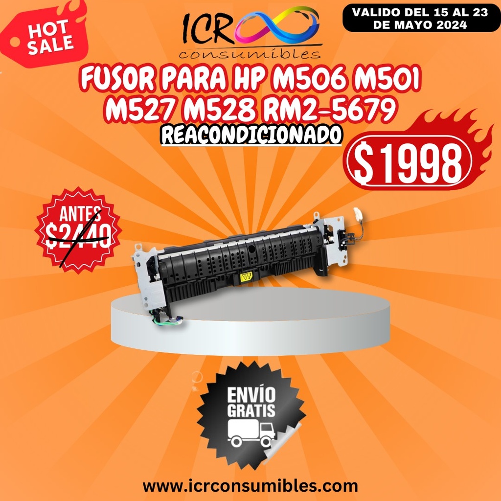 Fusor Nuevo compatible con RM2-5679-000 Canon IR1643I D1620 D1650 LBP312DN m501