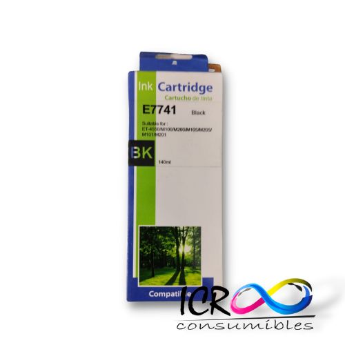 Cartucho de Tinta Gen Bk para Eps E7741 T7741 4550 M100 M200 M105 M205 M101 M201