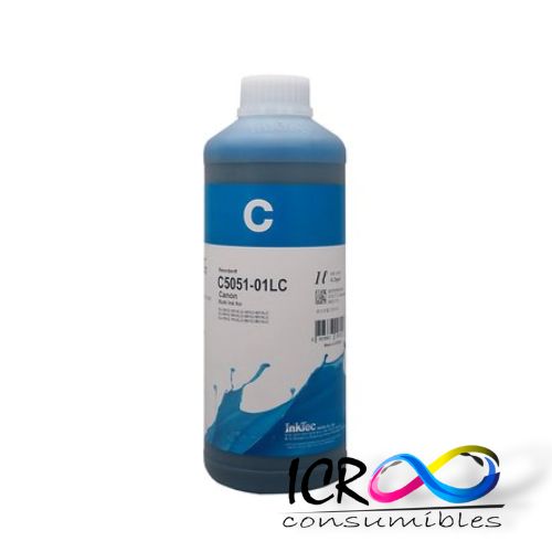 Litro de Tinta Base Agua Cy para Can Inktec C5051-01LC CLI251C 251XL 451C 451XL 551XL 751XL 851C 851XL