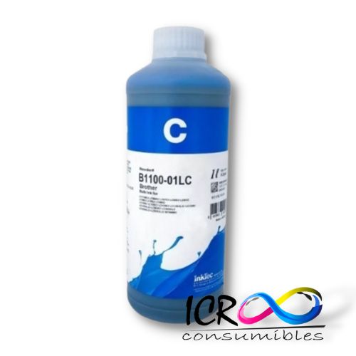 Litro de Tinta Base Agua Cy para Bro Inktec B1100-01LC LC1100C LC980C LC67C LC65C LC38C LC39C LC985C LC103C LC107C LC123C LC127XLC LC133C LC137XLC LC563C LC567XLC LC529XLC LC539XLC