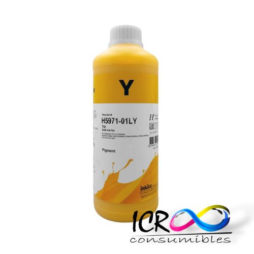 Litro de Tinta Pigmentada Ye para H Inktec H5971-01LY 971(CN621A) 971XL(CN625A) 952(F6U15AN) 953(L0S58AE) 954(L0S59AL) 955(L0S60AL) 972 973 975 99