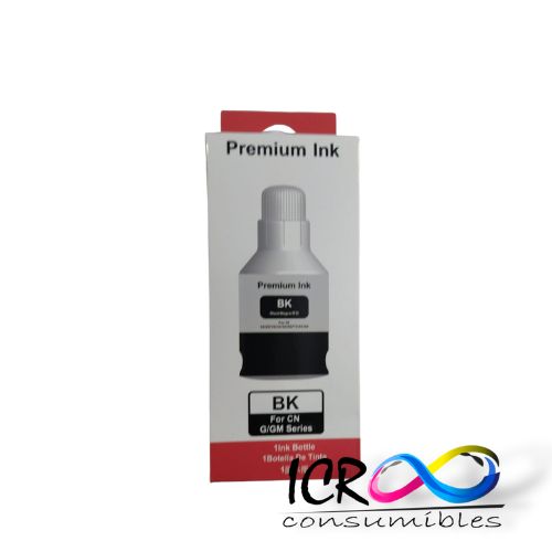 Cartucho de Tinta Gen Bk para Can GI190 G110 G1110 G2100 G2101 G2110 G2111 G3100 G3101 G3110 G3111 G4100 G4102 G4110 G4111