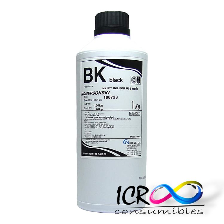 Litro de Tinta Base Agua Bk para Eps NDM