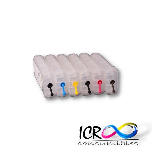 Jgo Cartucho Rellenable para H 72 C9371A T610 T620 T770 T790 T795 T1100 T1120 T1200 T1300 T2300