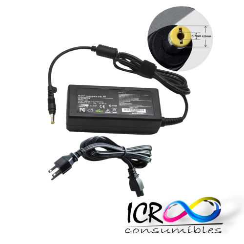 Cargador para Hp 18.5v 3.5a punta: 4.8x1.7