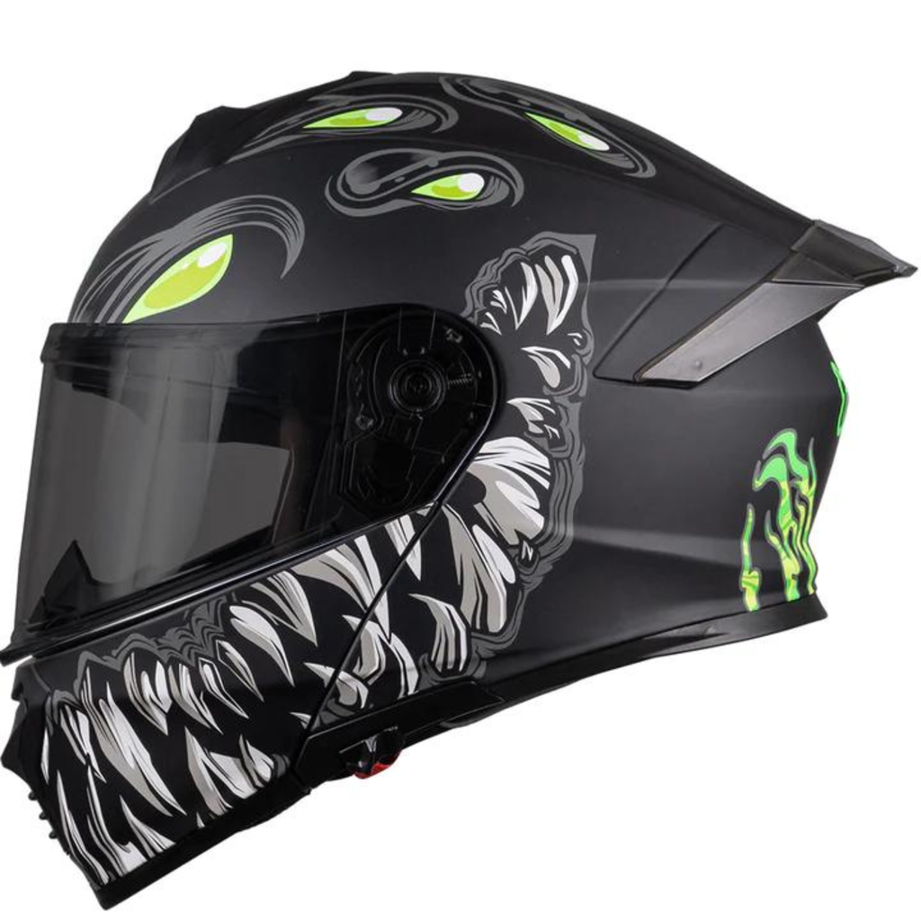 KOV CASCO THUNDER TOXIC NEGRO MATE XL