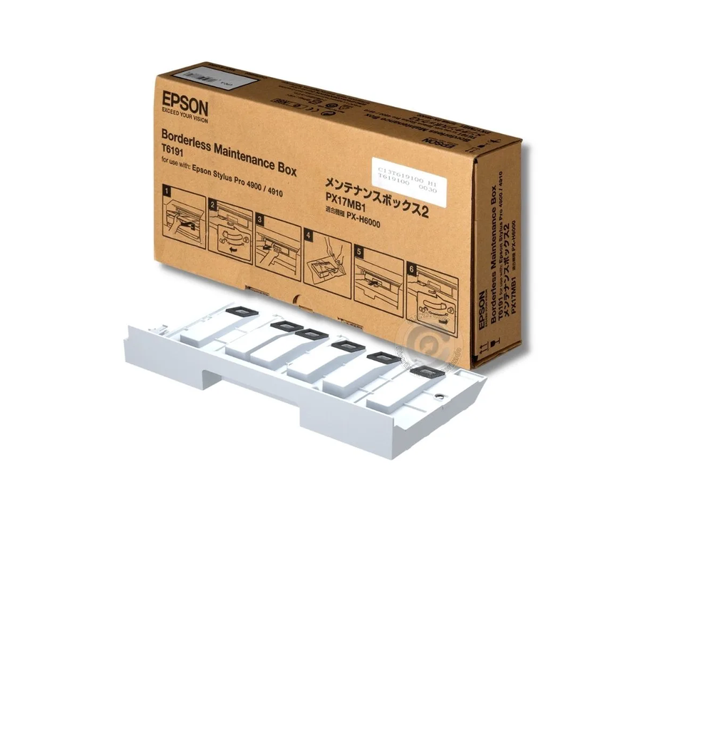Kit de Mantenimiento ORIGINAL para Epson T6191 Tanque mantenimiento almohadilla para epson t6191 4800  4900 SC-P5000