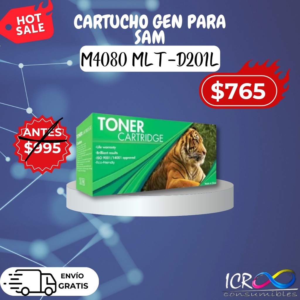 Cartucho Gen para Sam M4080 MLT D201L Alto Rend