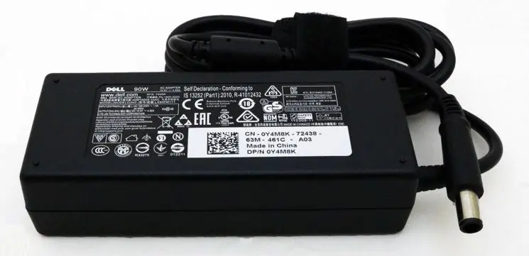 Cargador para Dell 19.5v 4.62a 90w 7.4×5.0 mm E6420 E6430  Dell Inspiron 1150, 1420, 1501, 1520, 1521, 1525, 1526, 1720, 1721, 6000, 6400, 8500, 8600, 9200, 9300, 9400, 300M, 500M, 505M, 600M, 630M, 640M, 700M, 710M, E1405, E1505, Dell Latitude 100L, 131L, D400, D410, D420, D430, D500, D505, D510, D520, D530, D531, D531N, D560, D600, D610, D620, D630, D630N, D631, D631N, D800, D810, D820, D830, D830N, X300, Dell XPS M140, M1210, M1330, M1530, Dell Studio 15, 17, Dell Precision M20, M2300, M4300, M65, M70, Dell Vostro 1000, 1400, 1500, 1700