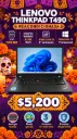 Laptop Lenovo Thinkpad T490 Reacondicionada ssd 256gb + 8gb ram Windows 11 professional Intel core i5 Octava Generacion Incluye Funda, envio gratis 3 meses sin Intereses 6 meses de Garantia