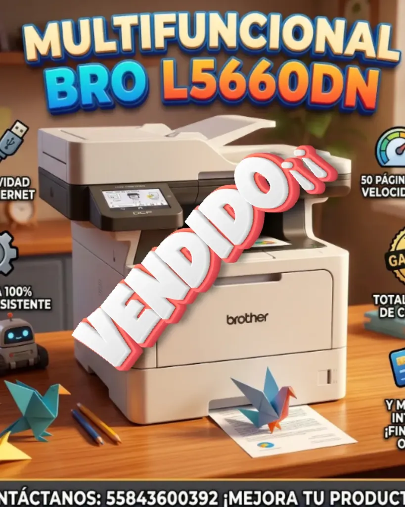 Multifuncional Bro L5660DN Cama Oficio USB   Ethernet trabaja 100% 50 paginas por minuto Total Garantia y meses sin intereses