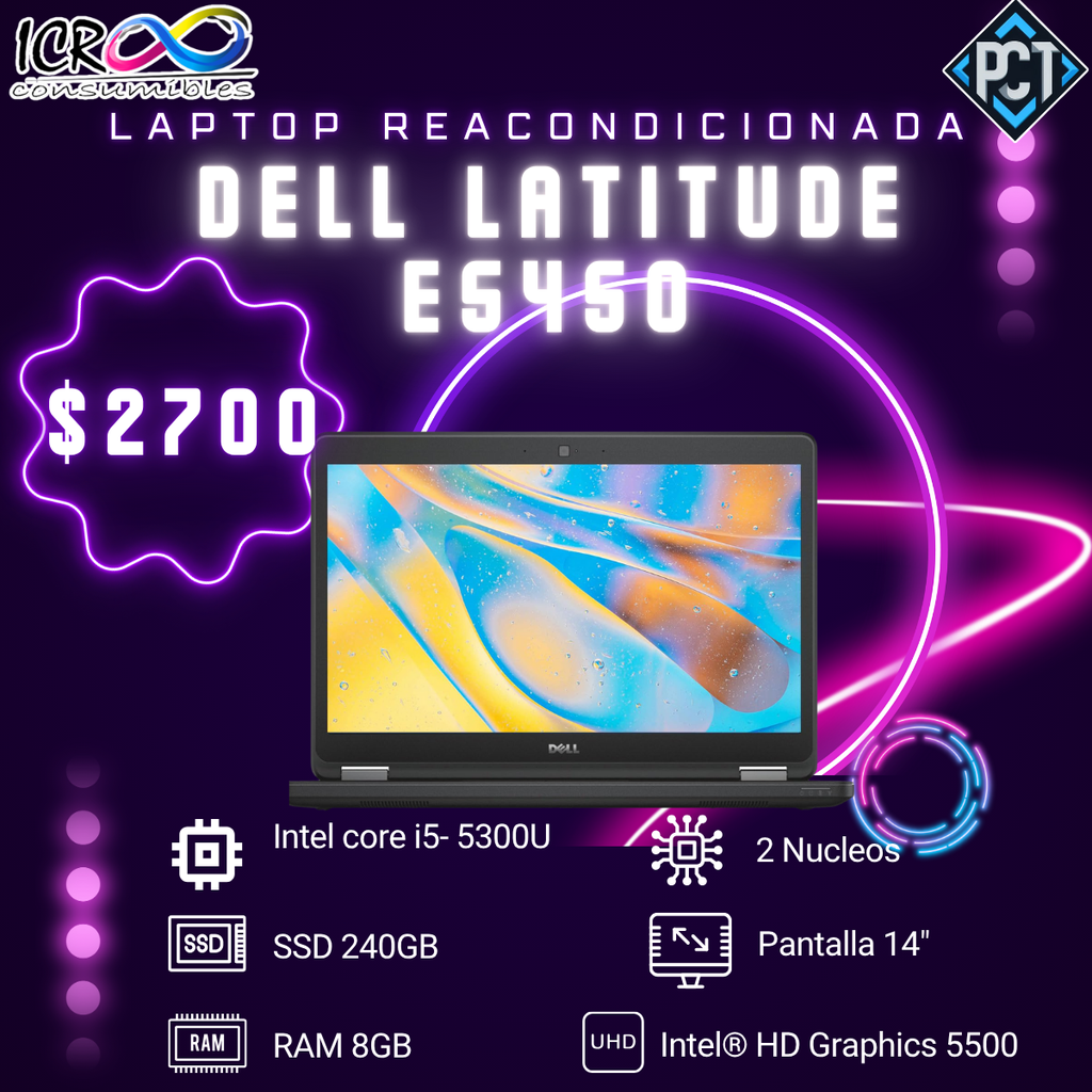 Laptop Delll Latitude E5450 240 gb 8gb ram 