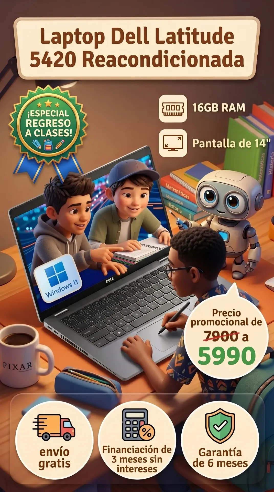 Laptop Dell Latitude 5420 reacondicionada Core I5 11ava Generacion 16gb 240gb Ssd 14 Windows 11