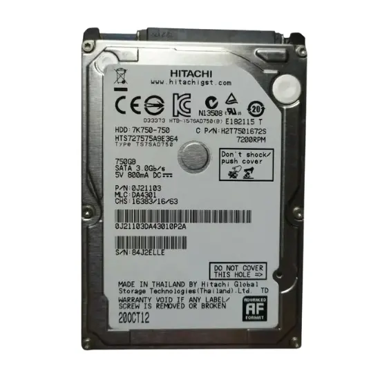 Disco Duro Hdd Hitachi 750gb
