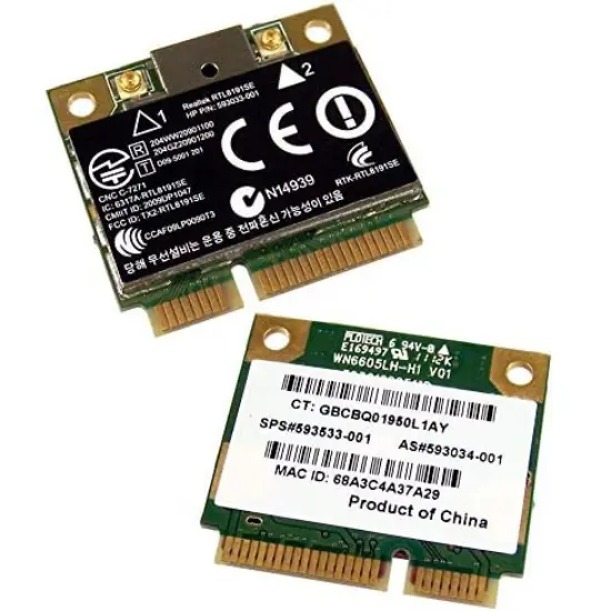 Tarjeta Wifi H-mini Card 593033-001 Realtek Rtl8191se