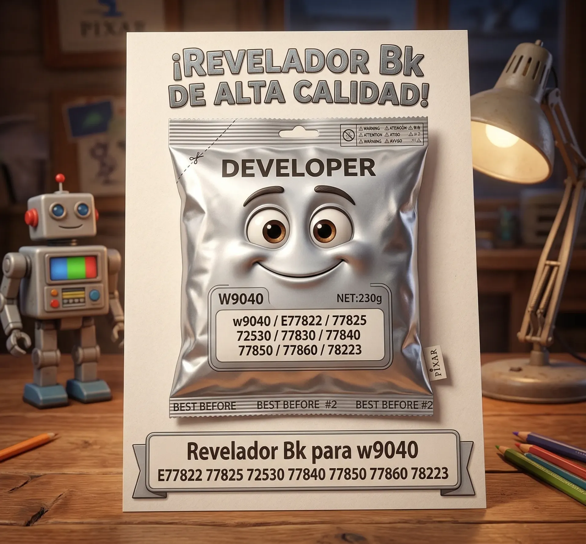 Revelador bk para W9040 E77822 77825 72530 77830 77840 77850 77860 78223