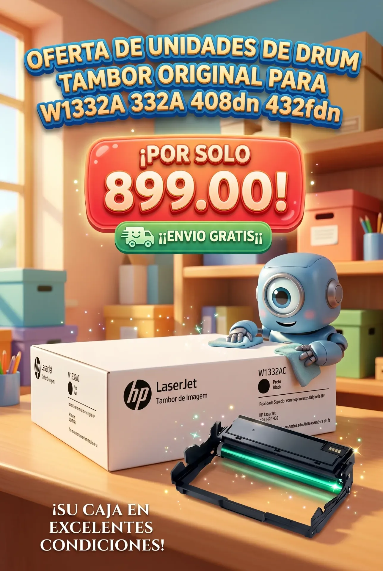 Oferta Unidad Drum Original  H W1332A 332A 408dn 432fdn