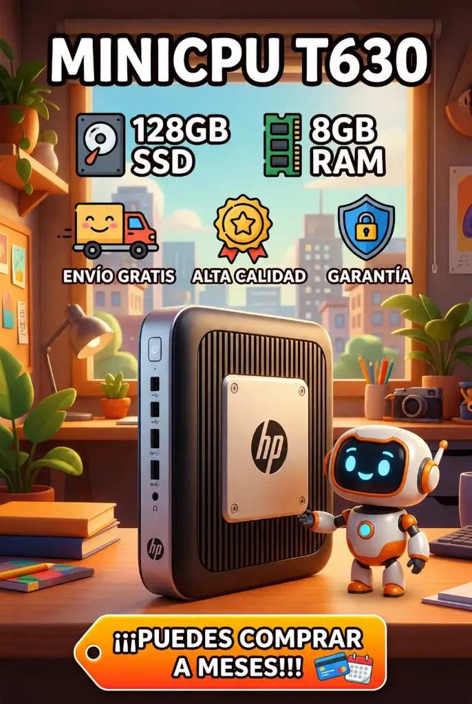 Minicpu reacondicionado T630 ssd 128gb 8gb ram envio gratis alta calidad y garantia puedes comprar a meses¡¡¡