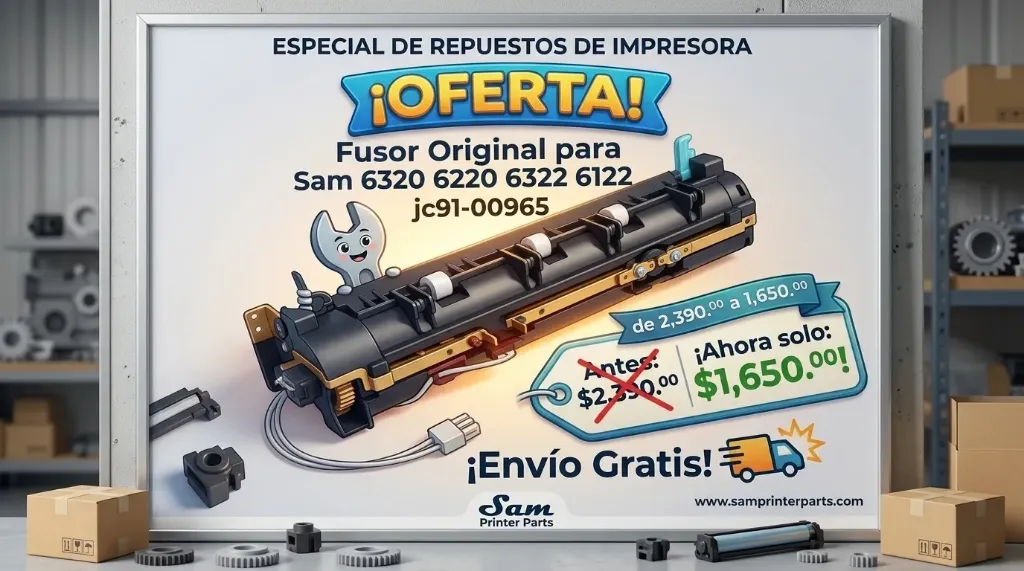 Fusor Original para Sam JC91-00965A SCX 6220 6320 6322 6122 Resistencia