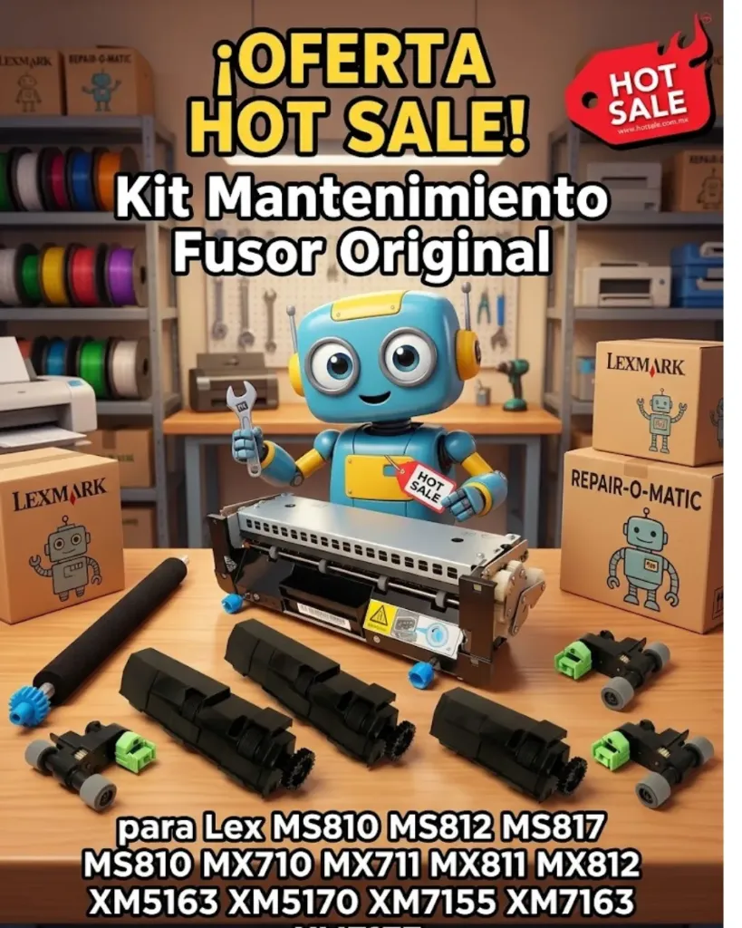Oferta Kit de Mto fusor Original Lex 41x1604 MS810 MS811 MS812 MX710 MX711 MX811 MX812 XM5163 XM5170 XM7155 XM7163 XM7177 M5163 M5170 Envio Gratis
