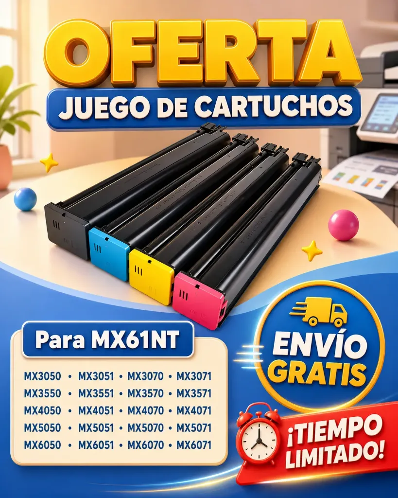 Juego de cartuchos para MX61NT MX3050 MX3051 MX3070 MX3071 MX3550 MX3551 MX3570 MX3571 MX4050 MX4051 MX4070 MX4071 MX5050 MX5051 MX5070 MX5071 MX6050 MX6051 MX6070 MX6071 Envio Gratis¡¡¡ tiempo limitado¡¡¡