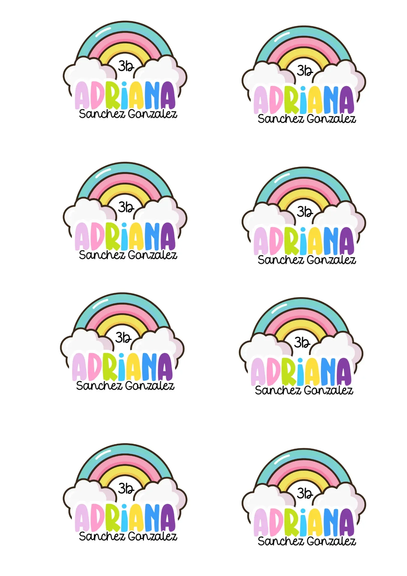Etiquetas Arco iris