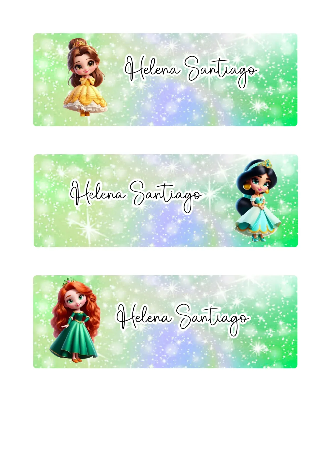 Etiquetas princesas