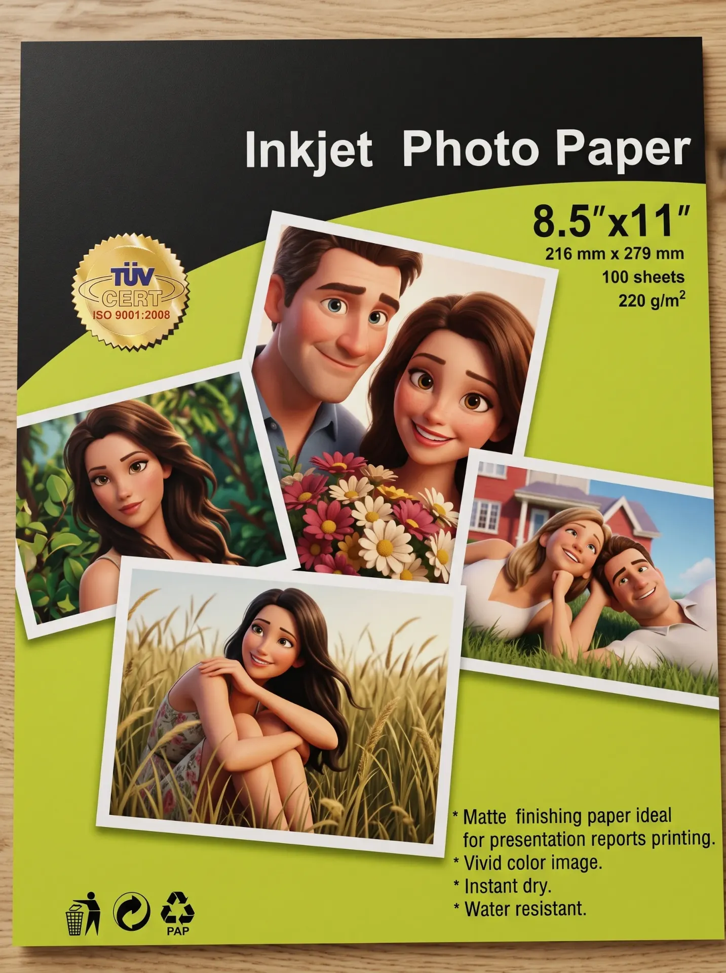 Papel Fotografico Glossy 180grs paq 20 hojas Printagraphics brillante