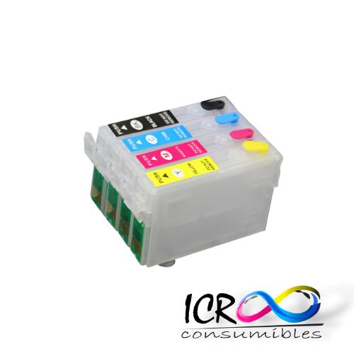 [CARRELL] Juego de Cartuchos Rellenables para Eps T0691 NX400 NX100 NX115 NX200 NX415 NX215 NX300 NX400 69 T0691 T0692 T0693 T0694