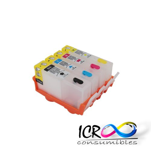 [CARRELL] Juego de Cartuchos Rellenables para H 364XL 178 6525 7510 7515 7520 B010a B110a B110c B110e