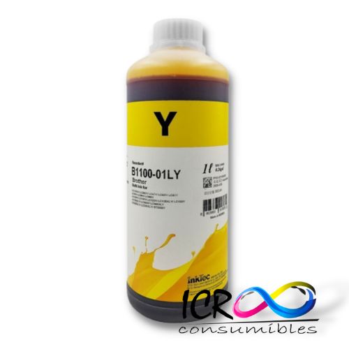 Litro de Tinta Base Agua Ye para Bro Inktec B1100-01LY LC1100Y LC980Y LC67Y LC65Y LC38Y LC39Y LC985Y LC103Y LC107Y LC123Y LC127XLY LC133Y LC137XLY LC563Y LC567XLY LC529XLY LC539XLY